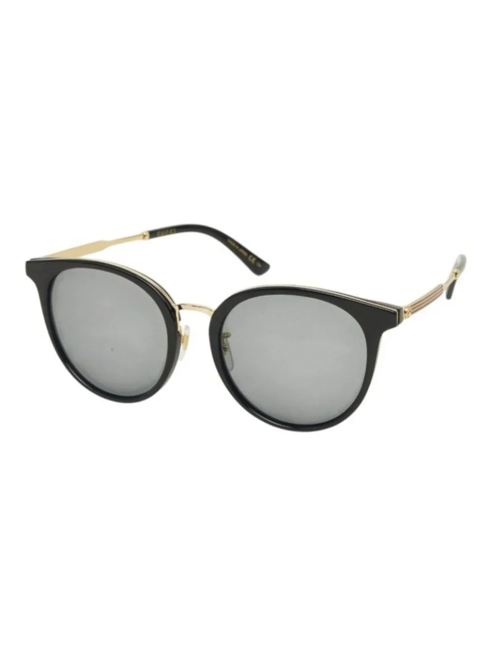 Gucci Interlocking Sunglasses Black Gold Acetate Eyewear